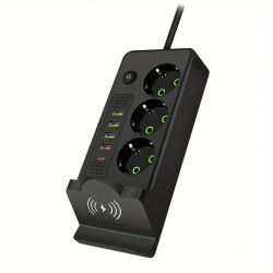 Сетевой фильтр-удлинитель встроенная беспроводная зарядка на 3 розетки 4USB и Type-C Port 3m
