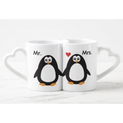 Парные чашки для влюбленных в виде сердца Mr&ampMrs