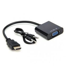 Кабель конвертер Hdmi to VGA с Аудио выходом ( ХДМИ в ВГА + audio )