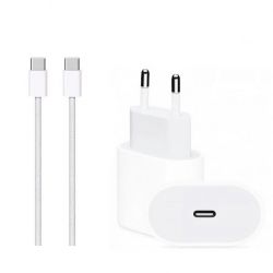 Сетевое зарядное устройство USB-C блок питания 20W и кабель 20W с кабелем Type-C
