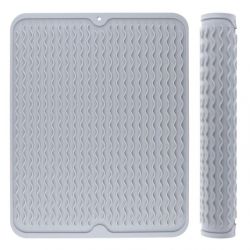 Коврик силиконовый нескользящий для сушки посуды 30*40см Gray