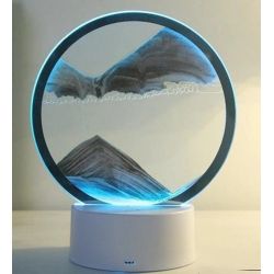 Ночник 3D зыбучие пески с Led подсветкой 7 режимов Gray песок