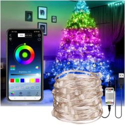 Светодиодная гирлянда с Bluetooth и пультом RGB 10м