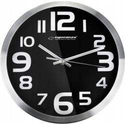 Настенные часы Esperanza Wall Clock Zurich Black 25 см (EHC013K)
