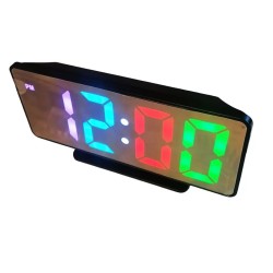Годинник настільний VST-888H з RGB-підсвіткою, чорний