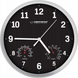 Настенные часы Esperanza Wall Clock Lyon 25см Black (EHC016K)