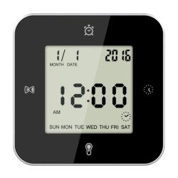 Настольные часы Technoline WT344 Black/Silver (DAS301304)