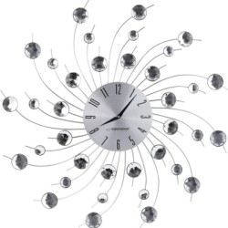 Настенные часы Esperanza Wall Clock Geneva 50 см с лучами из стали и кристаллами. (EHC004)